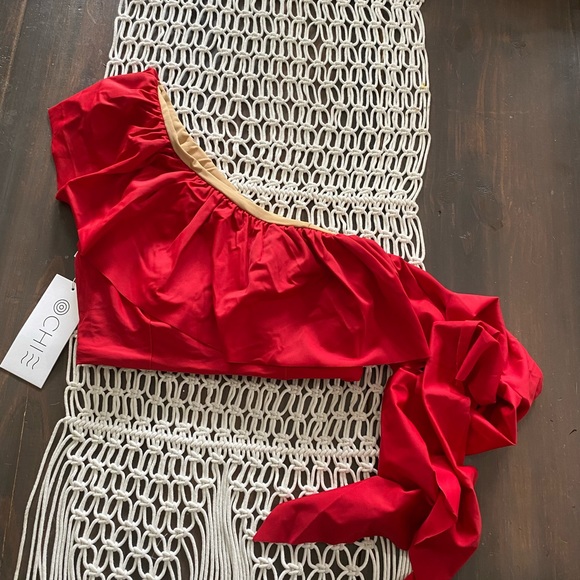 NWT Ochie Las Cuevas ruffled bikini top - Picture 3 of 6